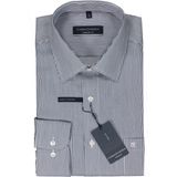 CASA MODA - Comfort Fit - Overhemd - Blauw Gestreept - Strijkvriendelijk