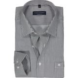 CASA MODA comfort fit overhemd, twill, zwart gestreept