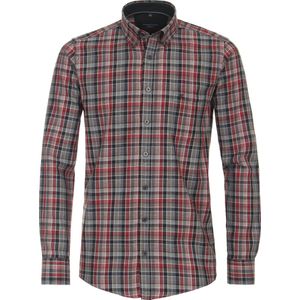 CASA MODA - Sport Casual Fit - Overhemd - Rood Geruit - Flanel