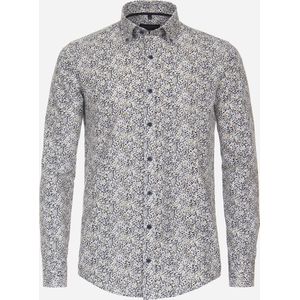 Casa Moda Casual Casual Fit Overhemd geel, Motief