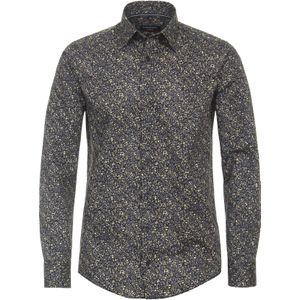 CASA MODA - Sport Casual Fit - Overhemd - Groen Dessin - Strijkvriendelijk