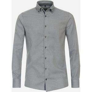 VENTI - Dobby - Overhemd - Groen - Modern Fit