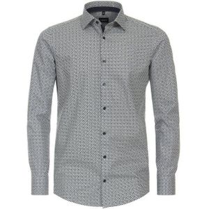 VENTI - Modern Fit - Overhemd - Groen - Popeline, Easy Iron