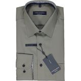 Casa Moda - Overhemd - Groen - Lange Mouw - 100% Katoen - Kent Kraag - Met Borstzak