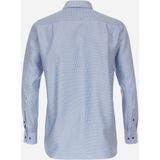 CASA MODA - Dobby - Overhemd - Blauw - Strijkvrij - Boordmaat 38