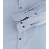 CASA MODA - Dobby - Overhemd - Blauw - Strijkvrij - Boordmaat 38