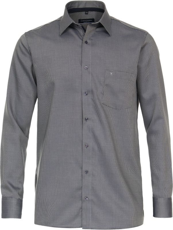 CASA MODA - Comfort Fit Overhemd - Groen - Dobby - Strijkvrij