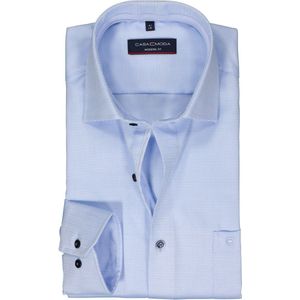 CASA MODA - Modern Fit - Overhemd - Blauw - Strijkvrij - Boordmaat 44