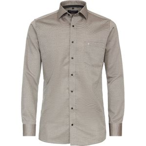 CASA MODA modern fit overhemd, dobby, bruin