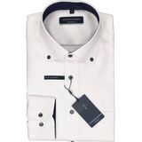 Overhemd - Wit - 100% Katoen - Button Down Kraag - Lange Mouwen