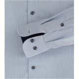 CASA MODA - Dobby - Overhemd - Blauw Gestreept - Strijkvriendelijk - Boordmaat: 46