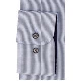 CASA MODA - Dobby - Overhemd - Blauw Gestreept - Strijkvriendelijk - Boordmaat: 46