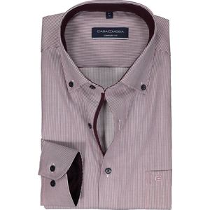 CASA MODA comfort fit overhemd, dobby, rood gestreept