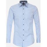 VENTI - Body Fit Overhemd - Blauw - Strijkvriendelijk - Mouwlengte 72 cm - Kraagmaat 38