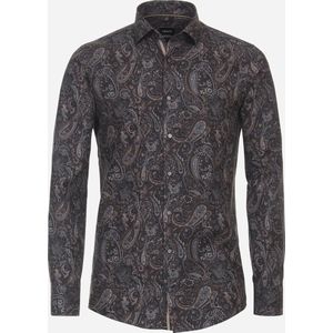 VENTI - Heren Overhemd - Blauw - Twill - Strijkvrij