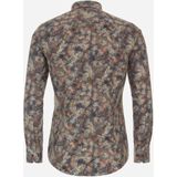 VENTI - Modern Fit - Overhemd - Bruin - Popeline