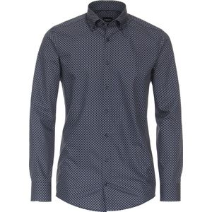 Venti Overhemd blauw, Bedrukt