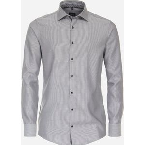 VENTI modern fit overhemd, twill, zwart