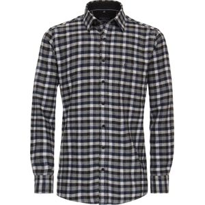 CASA MODA Sport comfort fit overhemd - flanel - groen geruit - Strijkvriendelijk - Boordmaat: 41 - 42