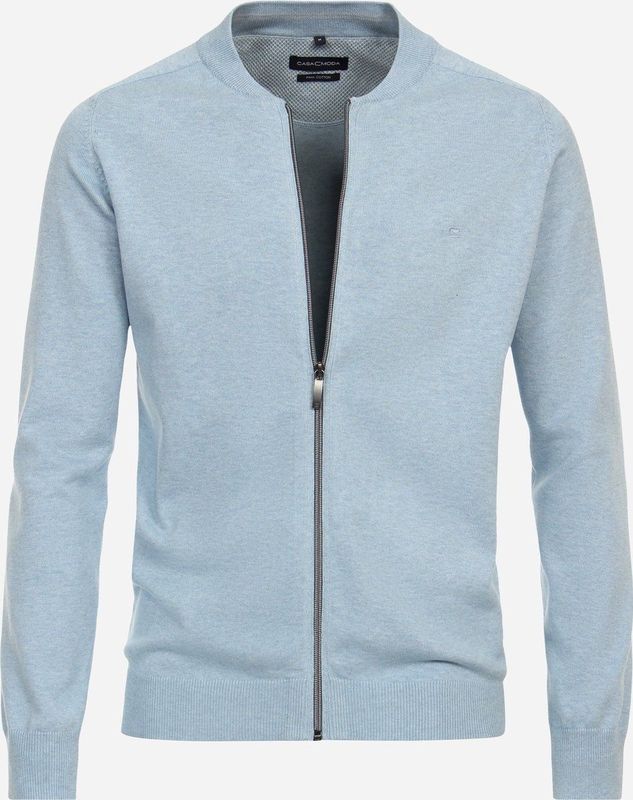 Casa Moda Vest Zip - Navy - Heren - 100% Pima Katoen