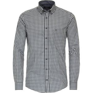 CASA MODA Sport casual fit overhemd, structuur, groen geruit