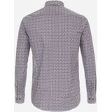 CASA MODA - Casual Fit Overhemd - Blauw - Poplin - Lange Mouwen