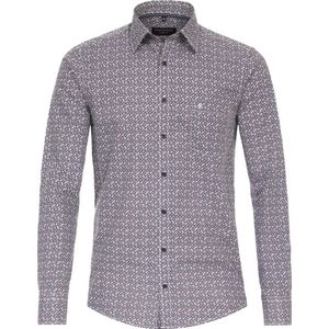 CASA MODA - Casual Fit Overhemd - Blauw - Poplin - Lange Mouwen