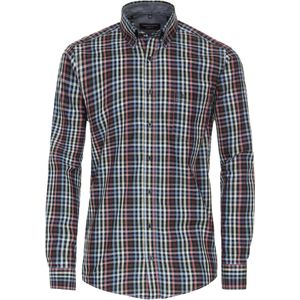 CASA MODA - Sport Casual Fit Overhemd - Rood Geruit - Strijkvriendelijk