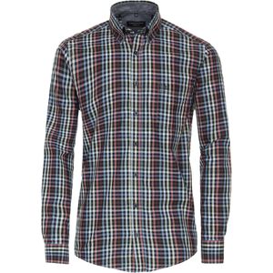 CASA MODA - Sport Casual Fit - Overhemd - Rood Geruit - Strijkvriendelijk