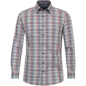 CASA MODA Sport Overhemd - Rood Geruit - 100% Katoen - Strijkvriendelijk