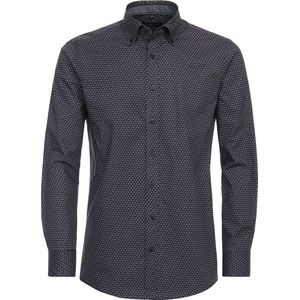 CASA MODA - Sport Casual Fit - Overhemd - Rood Dessin - Strijkvriendelijk