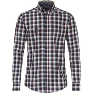 CASA MODA - Sport Casual Fit Overhemd - Rood Geruit - Strijkvriendelijk