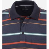 CASA MODA comfort fit heren polo, blauw gestreept