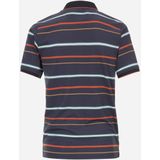 CASA MODA comfort fit heren polo, blauw gestreept