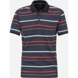 CASA MODA comfort fit heren polo, blauw gestreept