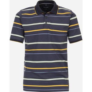 CASA MODA comfort fit heren polo, blauw gestreept