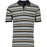 CASA MODA comfort fit heren polo, geel gestreept