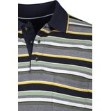 CASA MODA comfort fit heren polo, geel gestreept