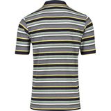 CASA MODA comfort fit heren polo, geel gestreept