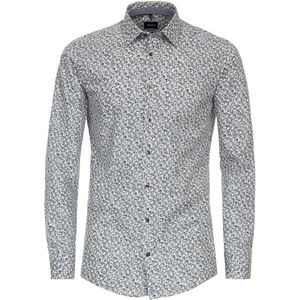 VENTI modern fit overhemd, popeline, blauw dessin