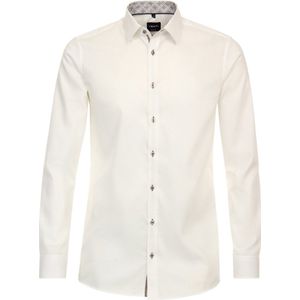 VENTI body fit overhemd, popeline, beige