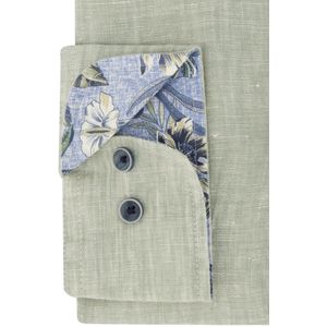 Casa Moda - Casual Fit - Overhemd - Lichtgroen - 100% Linnen