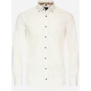 VENTI - Modern Fit - Overhemd - Beige - Strijkvrij - Boordmaat 46