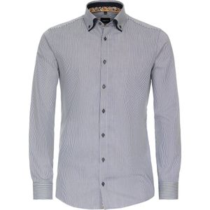 VENTI - Overhemd - Blauw - Twill - Lange Mouwen - Easy Iron