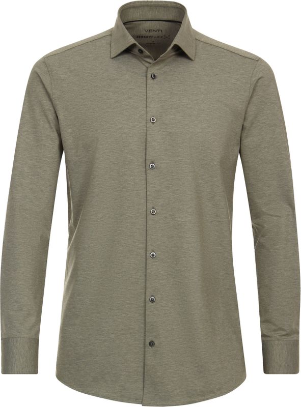 VENTI - Heren Overhemd - Langere Mouwen - Jersey - Strijkvrij - Zacht