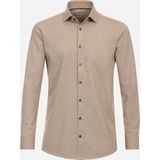 VENTI - Overhemd - Blauw - Jersey - Strijkvrij