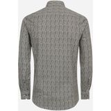 VENTI - Modern Fit Overhemd - Groen Dessin - Jersey - Strijkvriendelijk