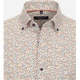 CASA MODA - Multicolor Fantasie - Overhemd - Oranje - Strijkvriendelijk