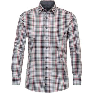 CASA MODA - Sport Comfort Fit - Overhemd - Rood Geruit - Strijkvriendelijk