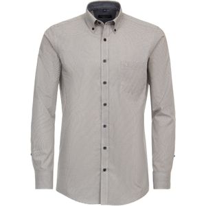 CASA MODA Sport comfort fit overhemd, popeline, geel dessin